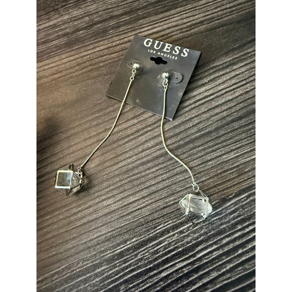 6/$25 Vintage NWT Guess Los Angeles Crystal Drop Dangle Earring - Picture 6 of 6